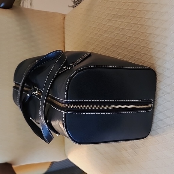 Kate Spade Navy Blue Leather Handbag Model Melinda/Grand Street - Picture 3 of 8